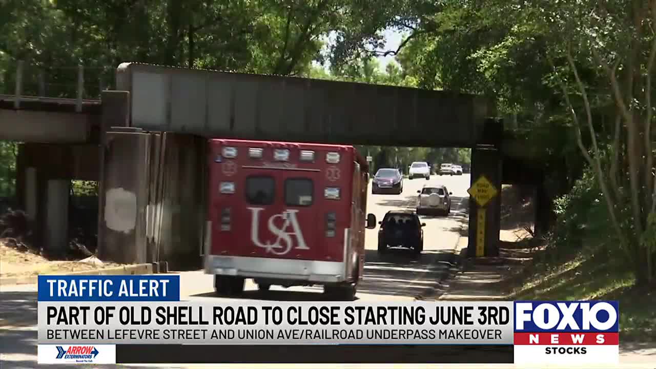 Old Shell Road at railroad underpass to close for 2 months for beautification project - Vimarsana News