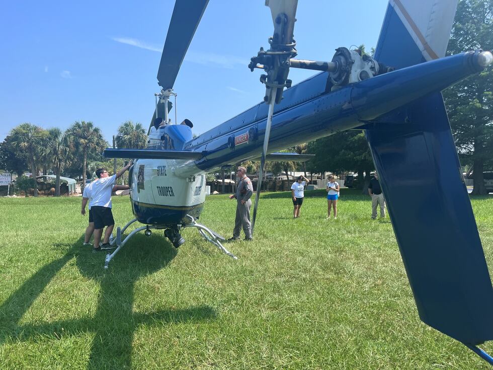 Participants in Summerdale PD's Junior Academy got a hand-on experience with ALEA's helicopter...