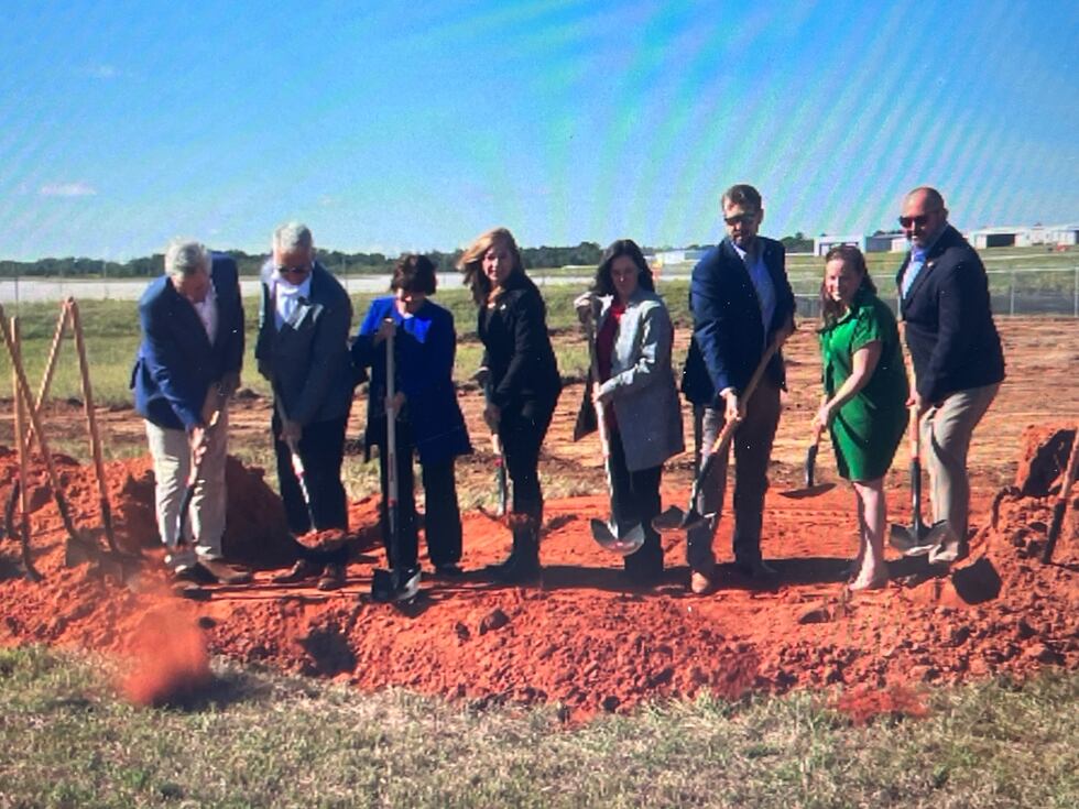 The Fairhope Airport Authority broke ground Monday morning, Oct. 16, 2023, on its new terminal...