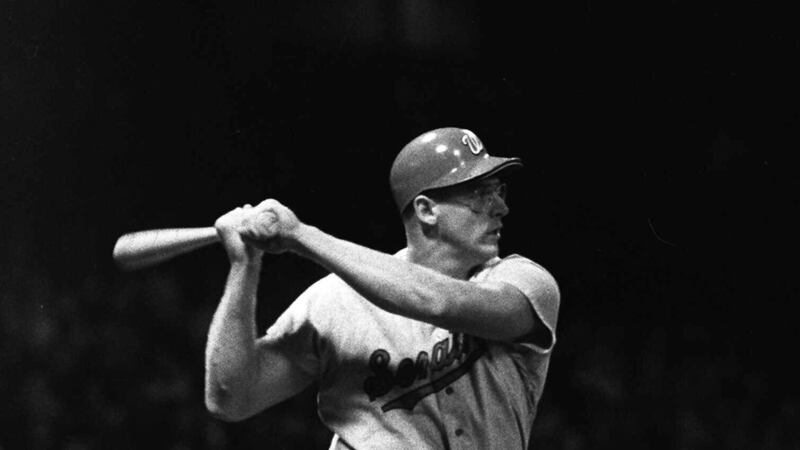 FILE - In this May 18, 1968, file photo, Washington Senators slugger Frank Howard connects for...
